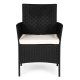Outdoor Garden Chair with Cushion MultiGarden Rattan Effect, Black