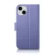 Кожаный чехол-книжка 2в1 iCarer для iPhone 14 Plus с Anti-RFID, светло-фиолетовый