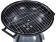 Portable Round Charcoal Grill with Lid and Wheels, 40 cm
