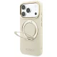 Guess Ring Stand 360 Grained Classic Logo MagSafe vāciņš iPhone 18 Pro / 17 Pro, bēšs