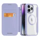 чехол для iPhone 15 Pro Max Magnetic MagSafe Flip Case Dux Ducis Skin X - фиолетовый