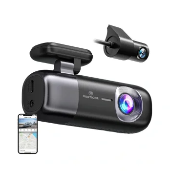 Video reģistrators REDTIGER F9 4K + 1080p ar Wi-Fi un GPS