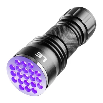Lepro 1100008 UV LED torch, 395 nm, 21 LEDs