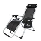 Dārza zvilnis Carruzzo Deluxe saliekams krēsls ar galdiņu un spilvenu