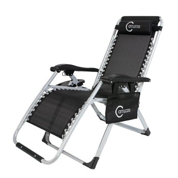 Садовый шезлонг Carruzzo Deluxe складное кресло с подстаканником и...