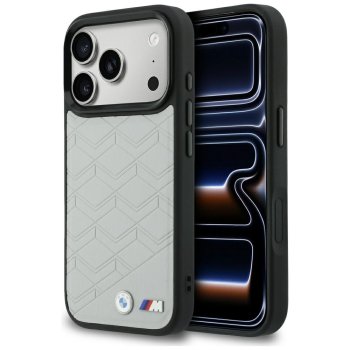 Чехол BMW M с логотипом в форме M MagSafe для iPhone 17 Pro, серый