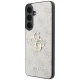 Чехол Guess Leather 4G Metal Logo для Samsung Galaxy S26 FE, розовый