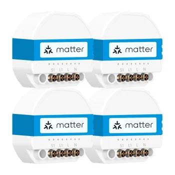 Умный Wi-Fi выключатель Meross MSS815MA-UN Matter, 4 шт.