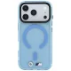 Чехол BMW M IML Frosted Metal Logo MagSafe для iPhone 17/18 Pro Max, синий