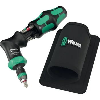 Screwdriver Set with Ratchet Function Wera Kraftform Kompakt Pistol RA-R 1, 7 Pieces