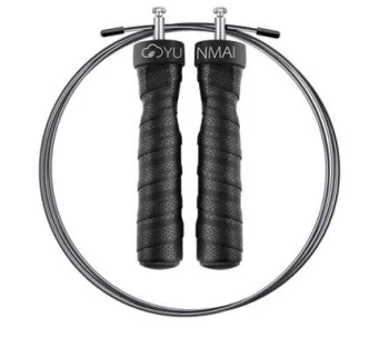 Lecamaukla Yunmai 300cm, Melna | Crossfit Skipping Jumping Speed Rope