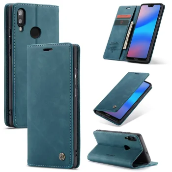 Huawei P20 lite 2018 (ANE-LX1, ANE-LX2J) CASEME Wallet Magnetic Leather Case Cover, Green | Чехол для...