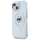Karl Lagerfeld IML Metal Choupette Head MagSafe vāciņš iPhone 15, Balts