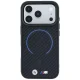 Чехол BMW M Kevlar Blue Print Ring MagSafe для iPhone 18 Pro / 17 Pro, черный