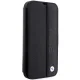 Apple iPhone 14 Pro 6.1\'\' BMW Leather Textured & Stripe Book Case Cover (BMBKP14L22RDPK), Black | Telefona Maciņš...
