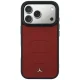 Mercedes-Benz Leather Mesh Bow Line iPhone 18 Pro Max / 17 Pro Max vāciņš ar MagSafe, bordo