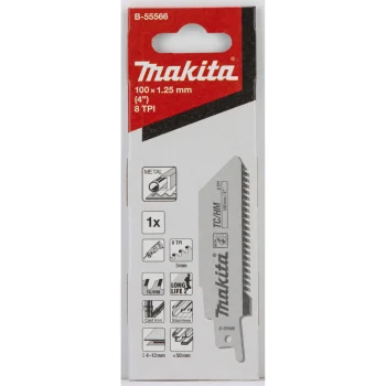 Zobenzāģa asmens Makita TC 100/8T metālam, 100 mm, melns