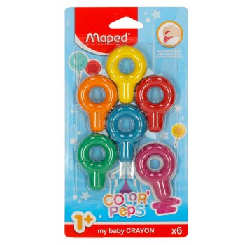 Crayons for toddler round first crayons Baby Colorpeps 6 colors Maped