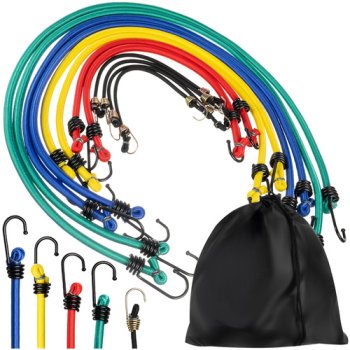 Xtrobb 00025363 Elastic Bungee Cords with Hooks, 12 Pcs