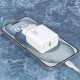 Сетевое зарядное устройство Dudao A27CEU 25W GaN USB-C с кабелем, белое