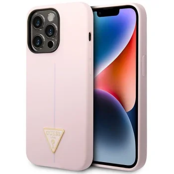 Vāciņš Guess Silicone Triangle iPhone 14 Pro 6.1", violets