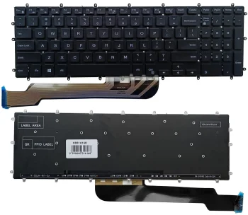 Клавиатура Dell Inspiron 5570, 5565, 7566, 7567, G3 3579 с подсветкой, US, черная