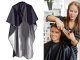 Universal Hairdressing Cape Apron Black-Silver