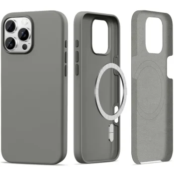 Tech-Protect iPhone 16 Pro Max Case Silicone MagSafe, Gray