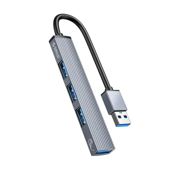 Orico AH-A13 USB-A centrmezgls (1x USB 3.0, 3x USB 2.0), pelēks