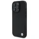 BMW iPhone 16 Pro vāciņš Sign Leather Diamond Metal Logo MagSafe, melns