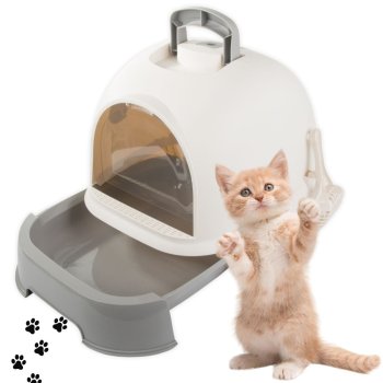 Большой закрытый выдвижной лоток для кошек