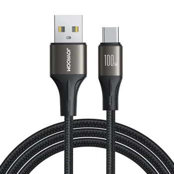Кабель Joyroom Light-Speed S-A25 USB-A / USB-C 100W 1.2м, черный