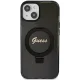 Guess Ring Stand Script Glitter MagSafe vāciņš priekš iPhone 13 / 14 / 15, melns