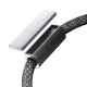 Joyroom S-A50 60W USB-C uz USB-C kabelis ar magnētisko organizatoru, 1.2m, pelēks