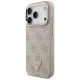 Guess iPhone 17 Pro vāciņš 4G PU Leather Triangle Logo MagSafe, rozā