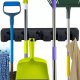 Wall-mounted Hanger House Cleaning Tool (mop, broom) Holder / Garden Tool Storage / Garage Organizer, Black