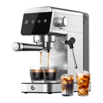 AMZCHEF CE-AZ-EM1501-SV radziņa kafijas automāts, sudraba