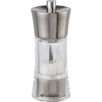 Zassenhaus Aachen Salt Mill, Acrylic and Stainless Steel, 14 cm