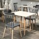 Квадратный кухонный стол Modernhome KJSDT-01 80x80см, Матовый белый