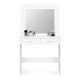ModernHome CHDT03 Vanity Table with LED Mirror and Stool, White