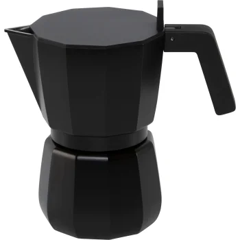 Alessi DC06/6B Moka Espresso Maker, Black