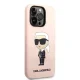 Чехол Karl Lagerfeld Silicone Ikonik MagSafe для iPhone 14 Pro Max - розовый