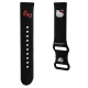 Hello Kitty Silicone Kitty Head Universal Strap 22mm, Black