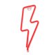 Lightning Bolt LED Neon Sign Forever Light FLNE06, USB or Battery Powered, Red