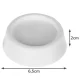Pretvibrācijas paliktņi veļas mašīnai un žāvētājam, pretslīdes, 4 gab., 6.5 × 2 cm, balti