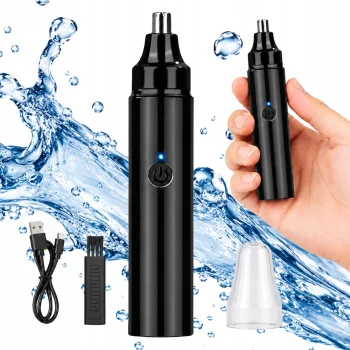 Электрический триммер для носа и ушей, USB, 2W, черный