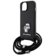 Чехол Karl Lagerfeld для iPhone 15 Plus Crossbody Saffiano Metal Pin, черный