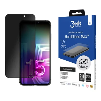 Защитное стекло 3Mk Protection Apple iPhone 15 Plus HardGlass Max Privacy
