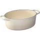 Cast Iron Oval Casserole Le Creuset Signature 31 cm 6.3 l Meringue