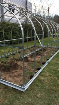 Siltumnīcas karkass KLASIKA STANDART 10 ar pamatiem 2.5x4 m, bez seguma